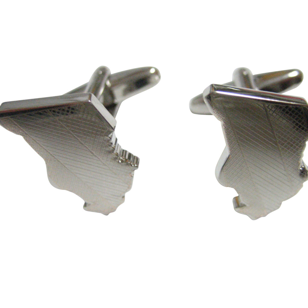 Chad Map Shape And Flag Design Cufflinks - image 1